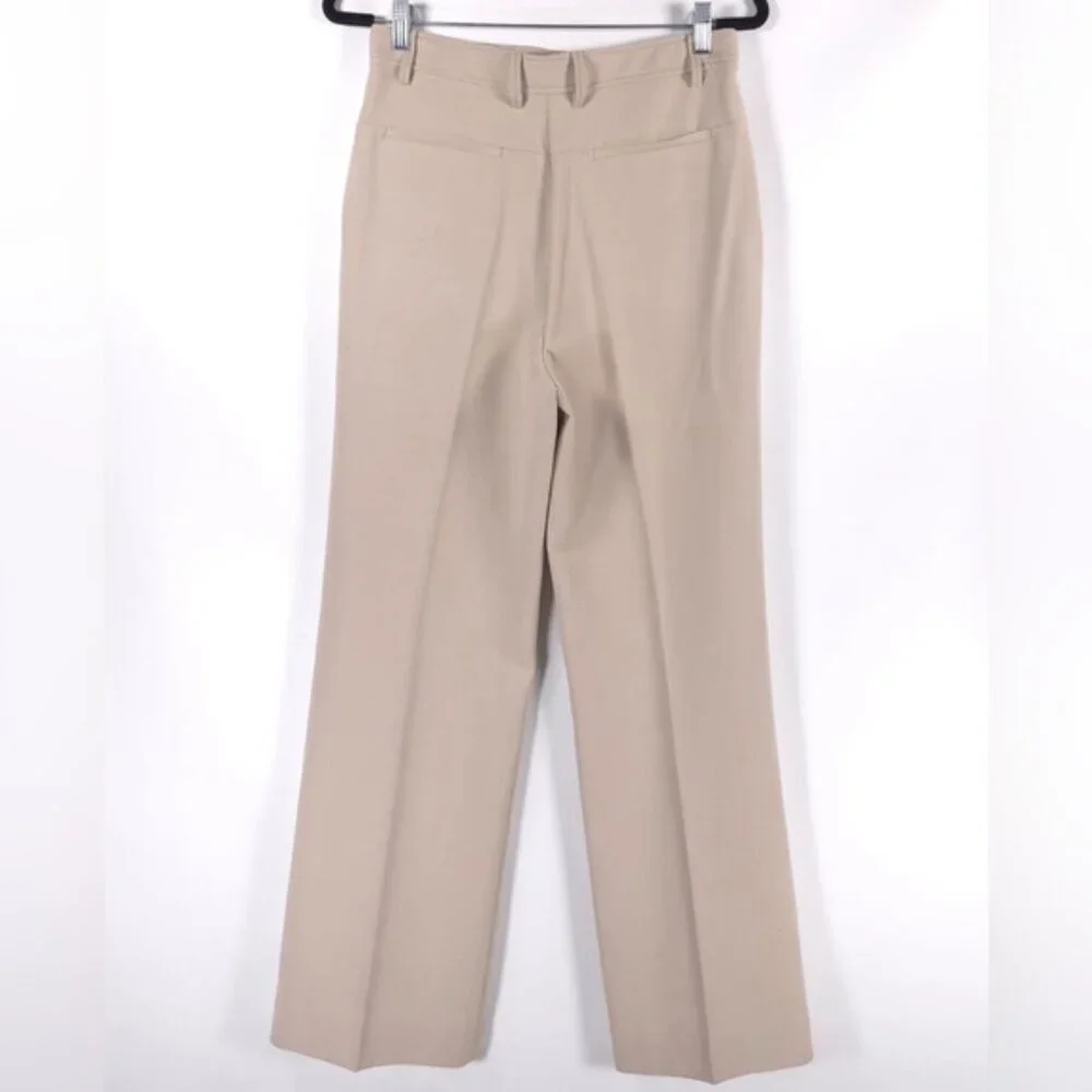 ZARA Wide Leg High Waist Straight‎ Pants Trousers Pressed Crease 2757/703 MEDIUM